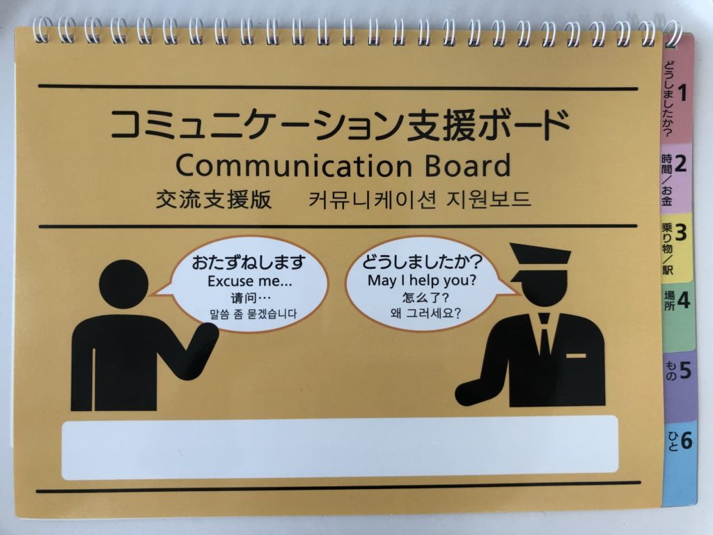 表紙：コミュニケーション支援ボード