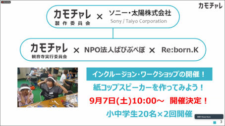 ワークショップの一例。紙コップスピーカーを作るイベントの紹介