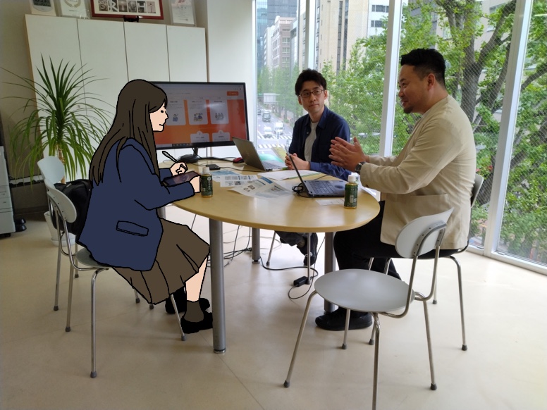 小川がNさんへ説明する様子